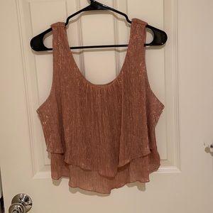 Rose Gold Shimmer Crop Top
